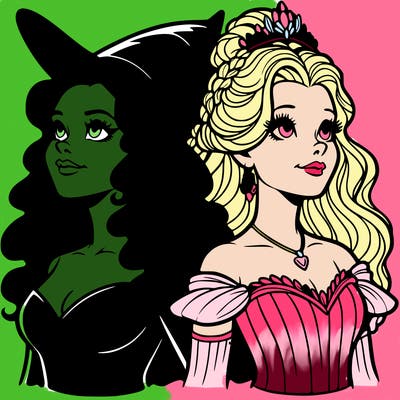 'elphaba and glinda (realistic)