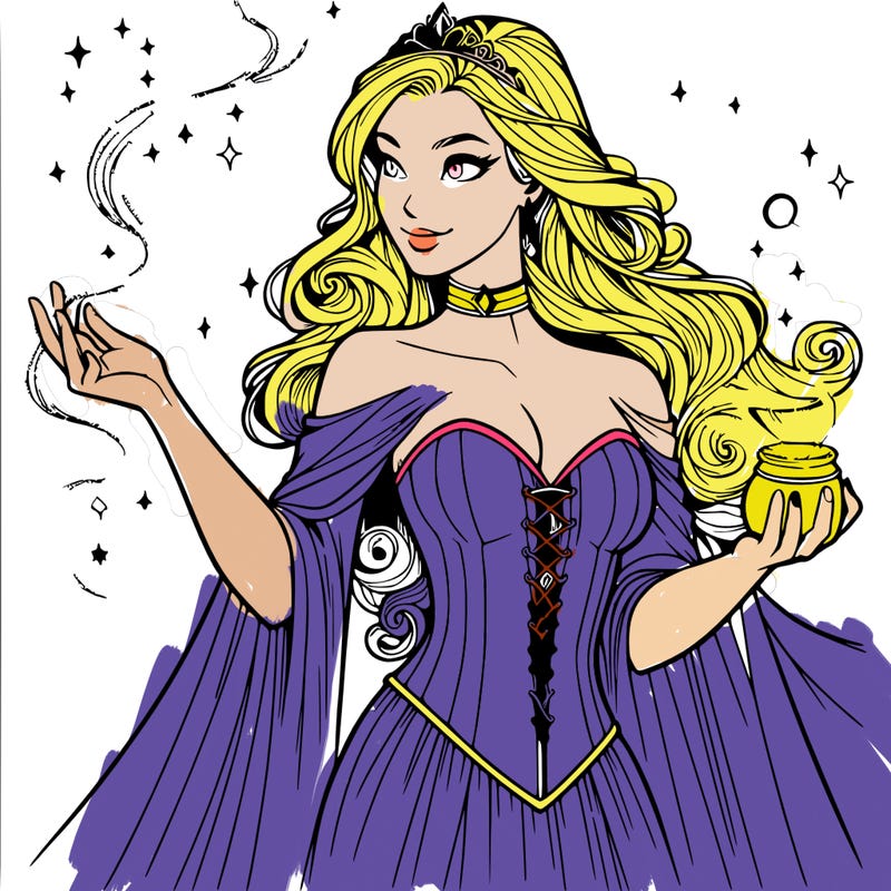 realistic magic woman