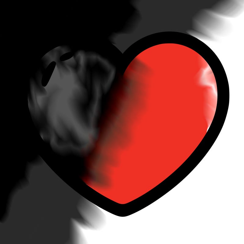 a blank heart