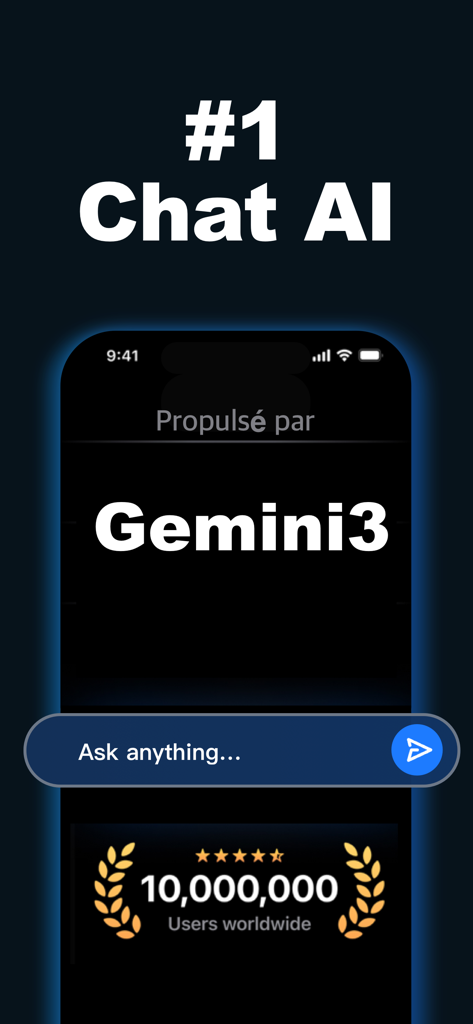 AIChatUltraアプリインターフェース、Gemini3搭載、1000万人以上のユーザー