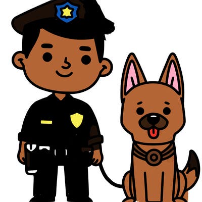 police officer and dog