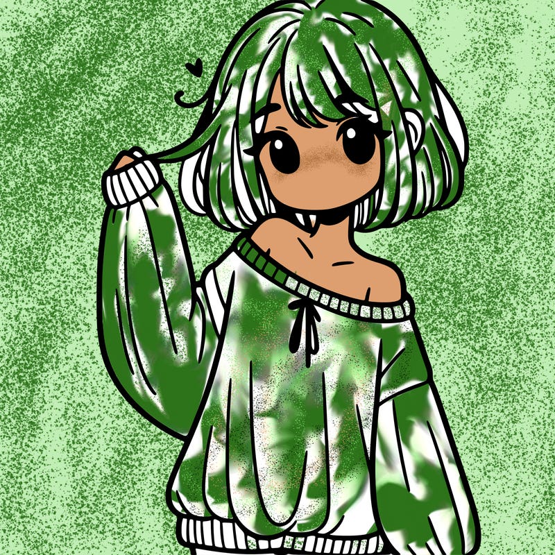 girl in baggy sweater hanging off her shoulder