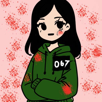 a girl in a sweatshirt