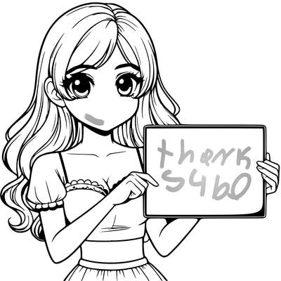 realistic pretty girl holding blank sign