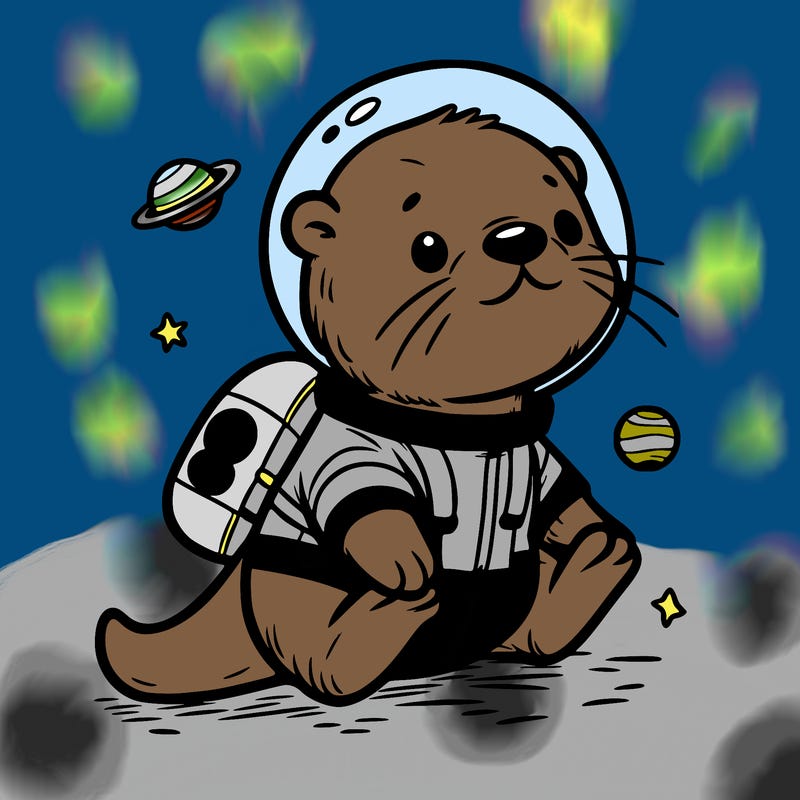 otter in a space suit