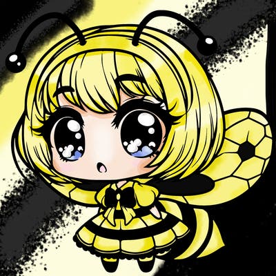 cute anime bee girl