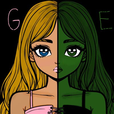 realistic girl split