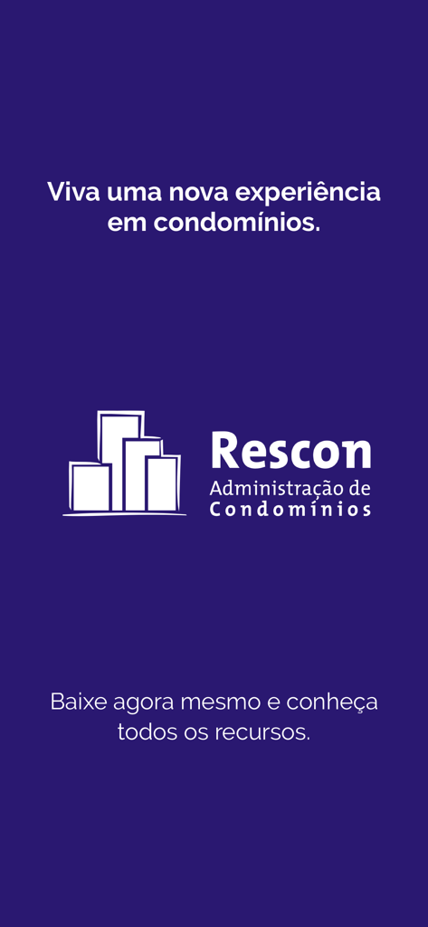 Rescon - Rescon app splash screen for smart property management