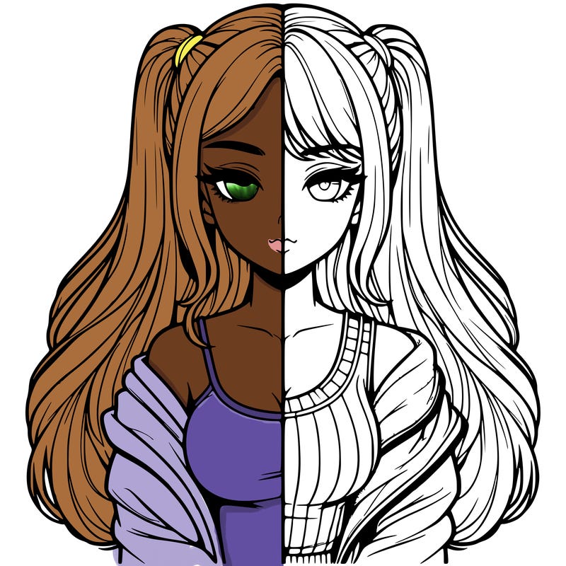 realistic girl split