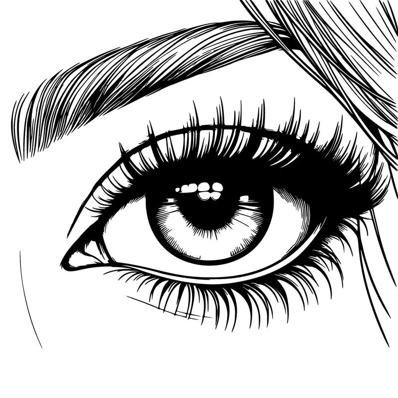 realistic girl eye