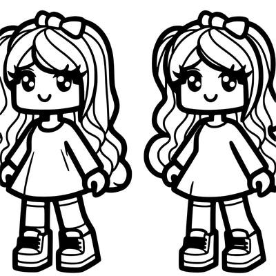 the girl its roblox and its cute and its pretty she have robux too