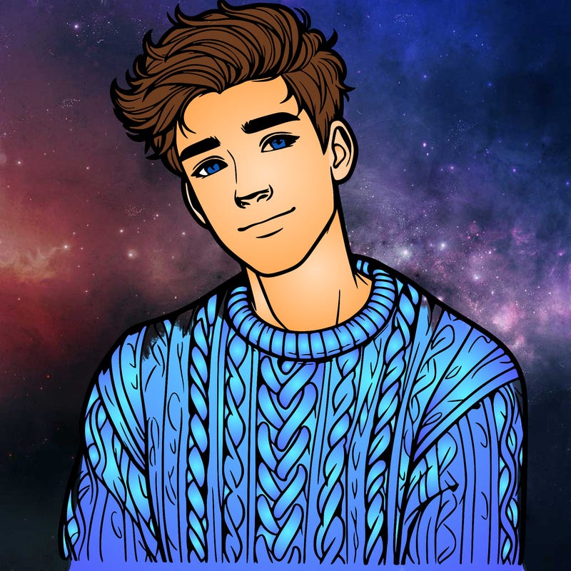 realistic guy with a beautiful jumper