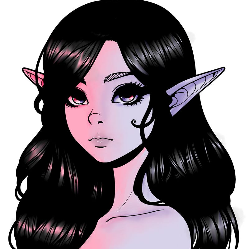 elf girl realistic dark fantasy