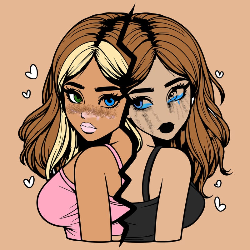 realistic girl split