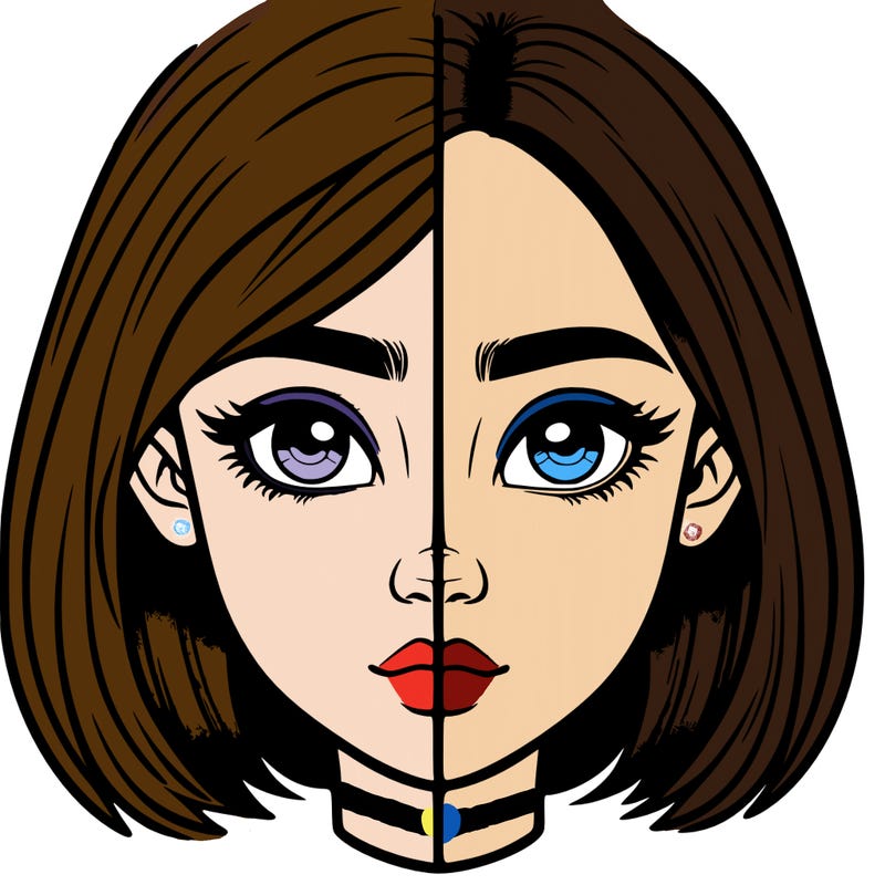 realistic girl split