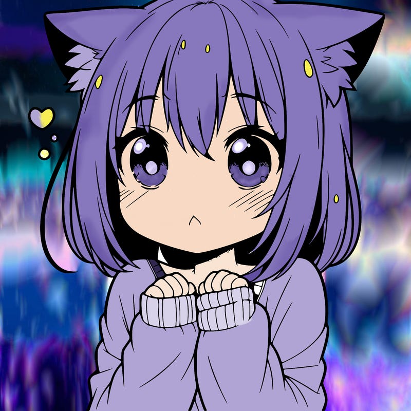 shy anime catgirl