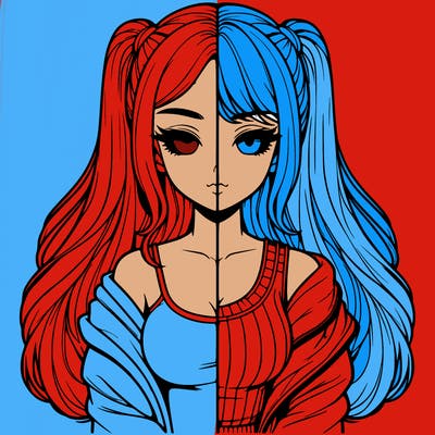 realistic girl split