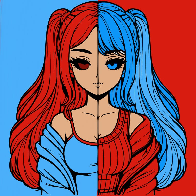 realistic girl split