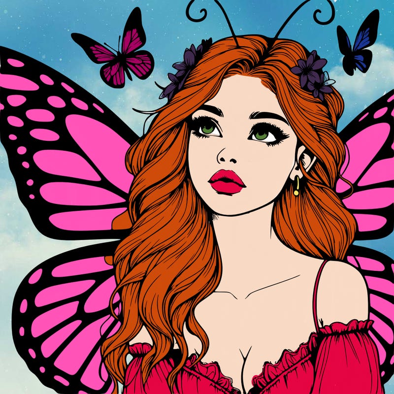 butterfly fairy realistic girl