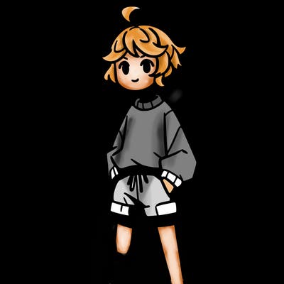 a blonde anime girl with shorts