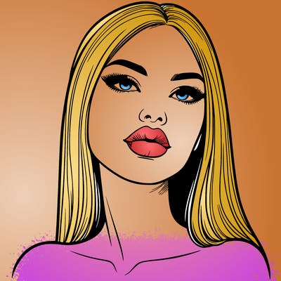 realistic woman with full lips