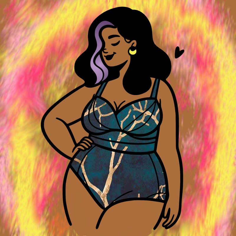 plus size woman bathing suit