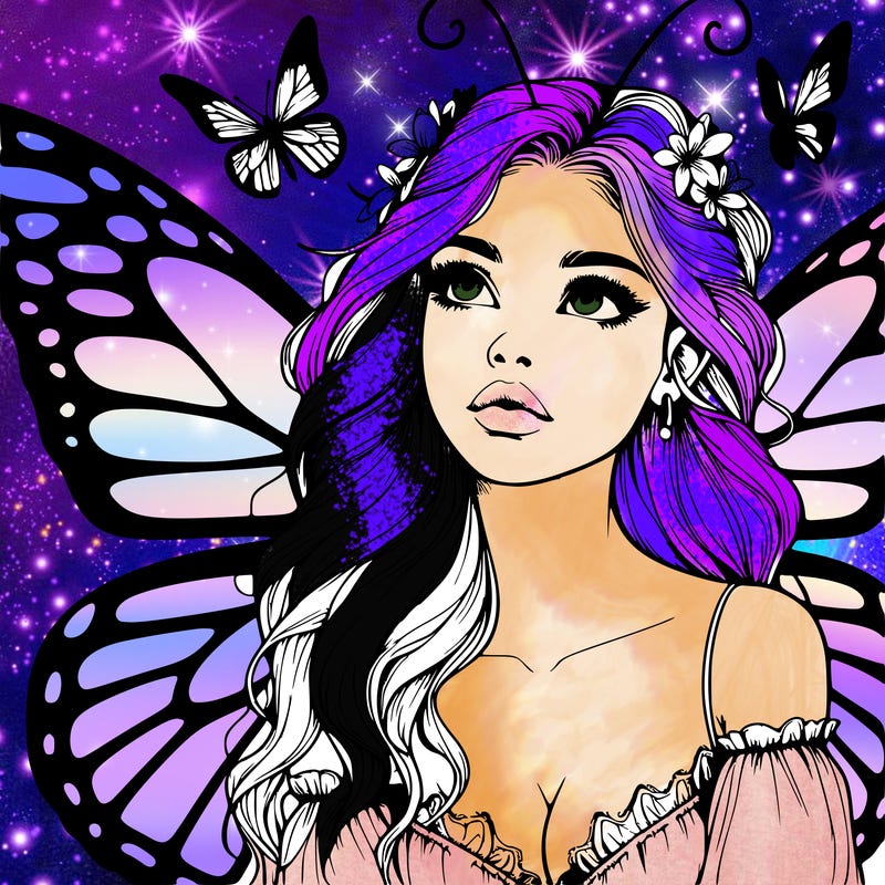 butterfly fairy realistic girl