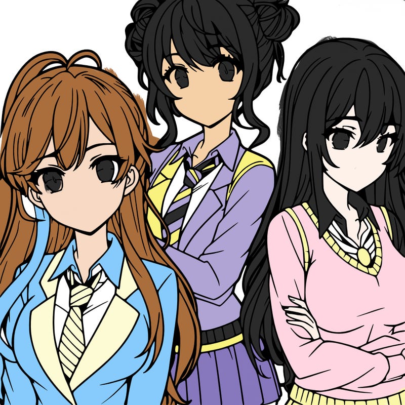 anime girls teenagers