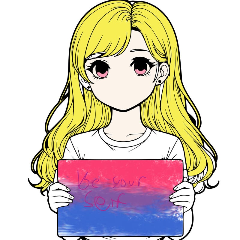 realistic girl holding a sign
