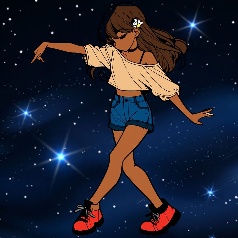 realistic girl danceing