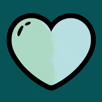 a blank heart