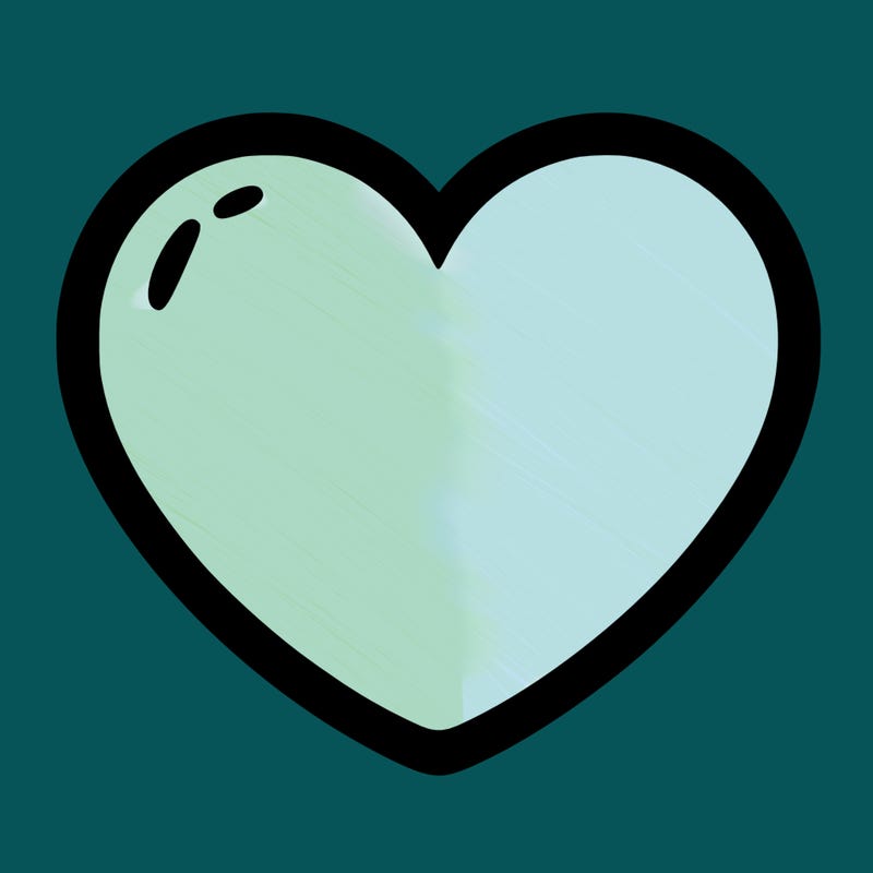a blank heart