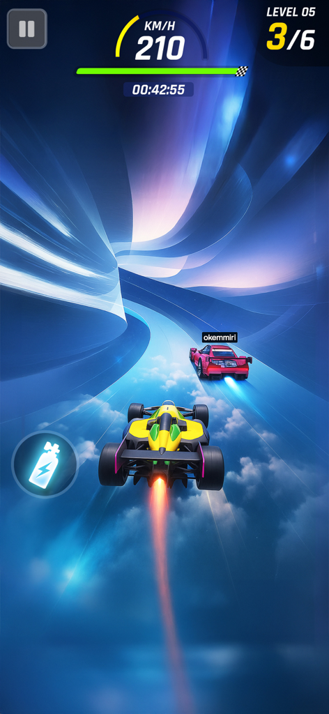 Car Racing 3D: Race Master - Jogabilidade de corrida de carros 3D em alta velocidade com carros de fórmula em uma pista futurista iluminada por neon com efeitos de nitro