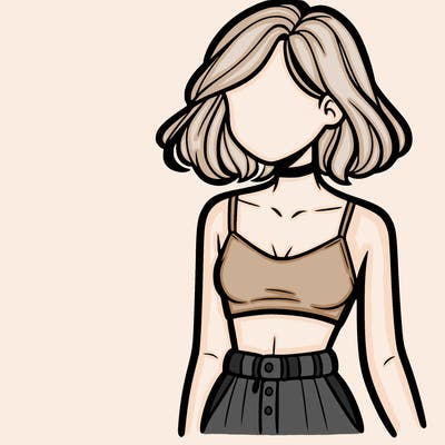girl with crop top