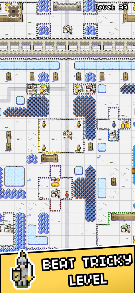 Island Empire: Build & Conquer - Nivel de juego de estrategia de arte de píxeles de Island Empire