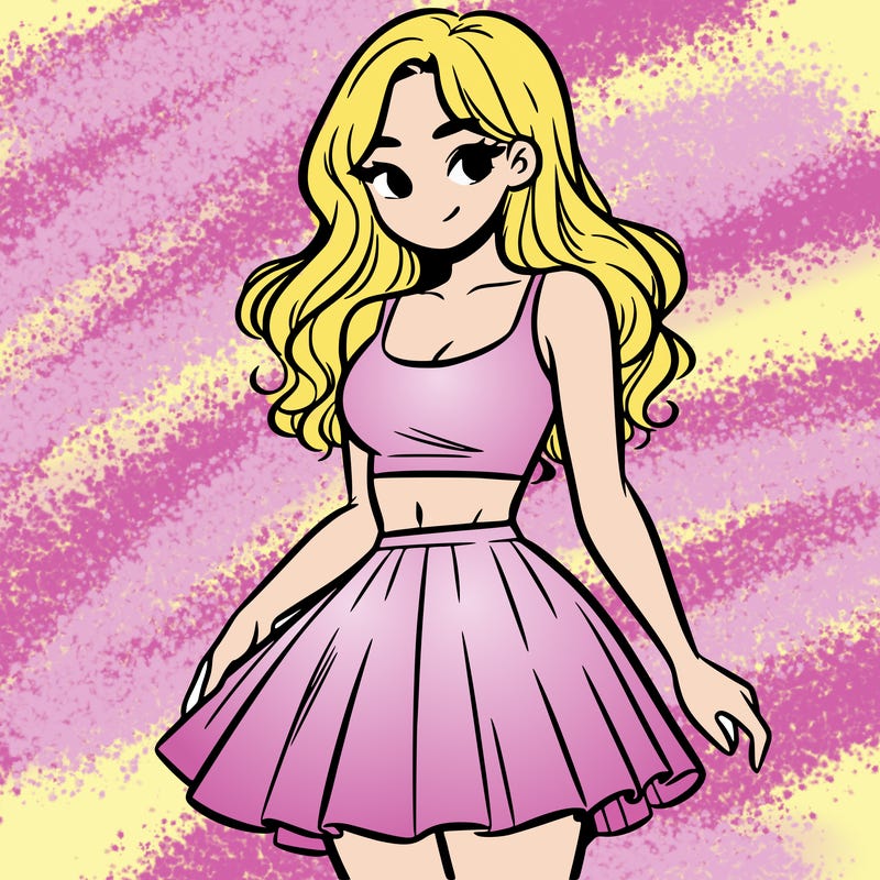 woman in a skirt and crop top