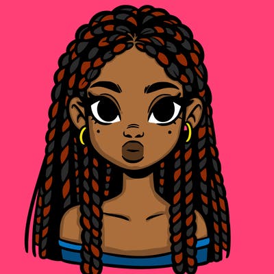 black girl with braids