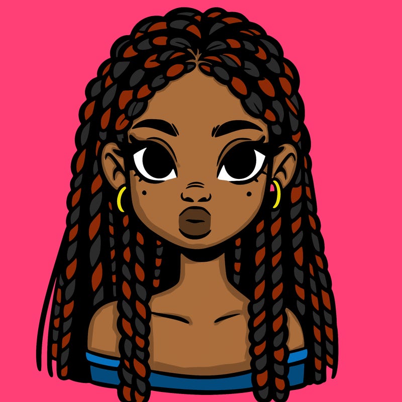 black girl with braids