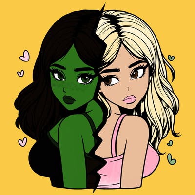 realistic girl split