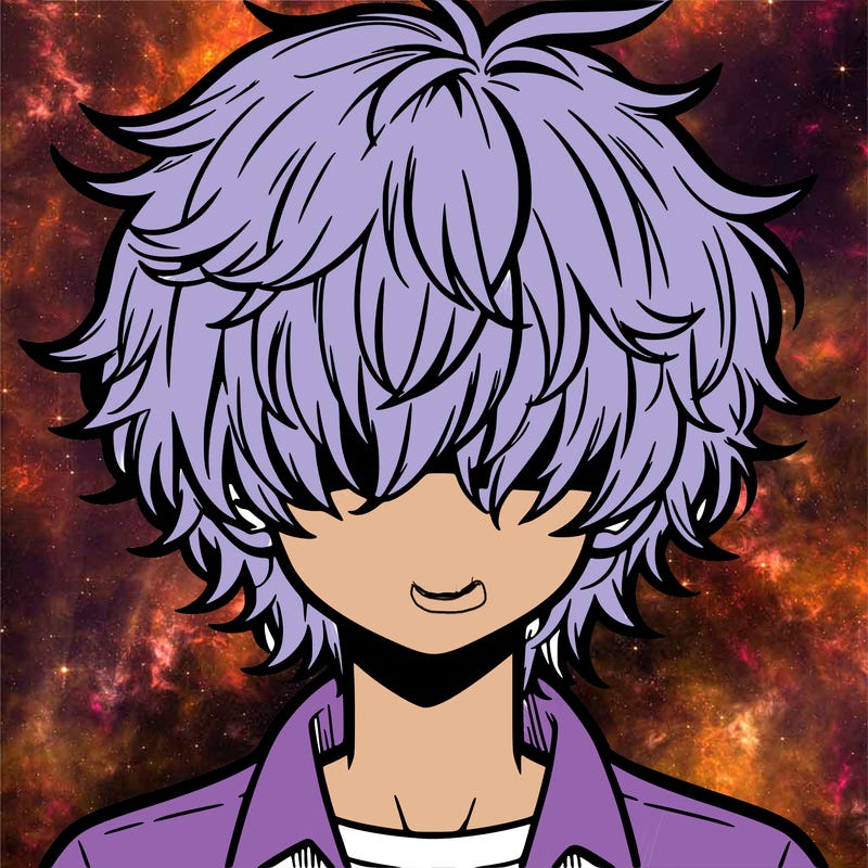 manga boy fluffy hair covering his eyes