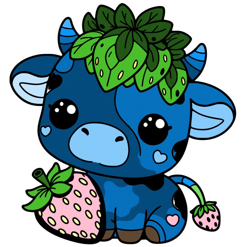 cute strawberry cow