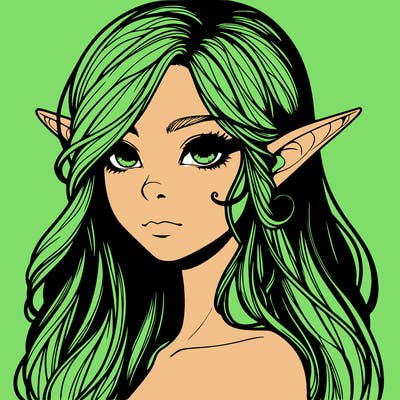 elf girl realistic dark fantasy