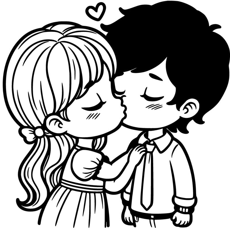 girl kissing a boy