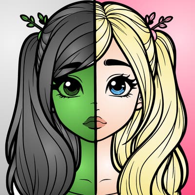 realistic girl split