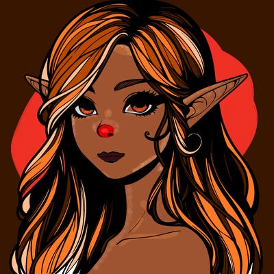 elf girl realistic dark fantasy