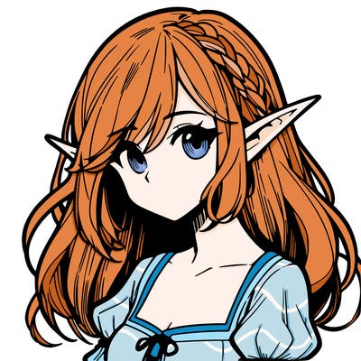 manga elf female
