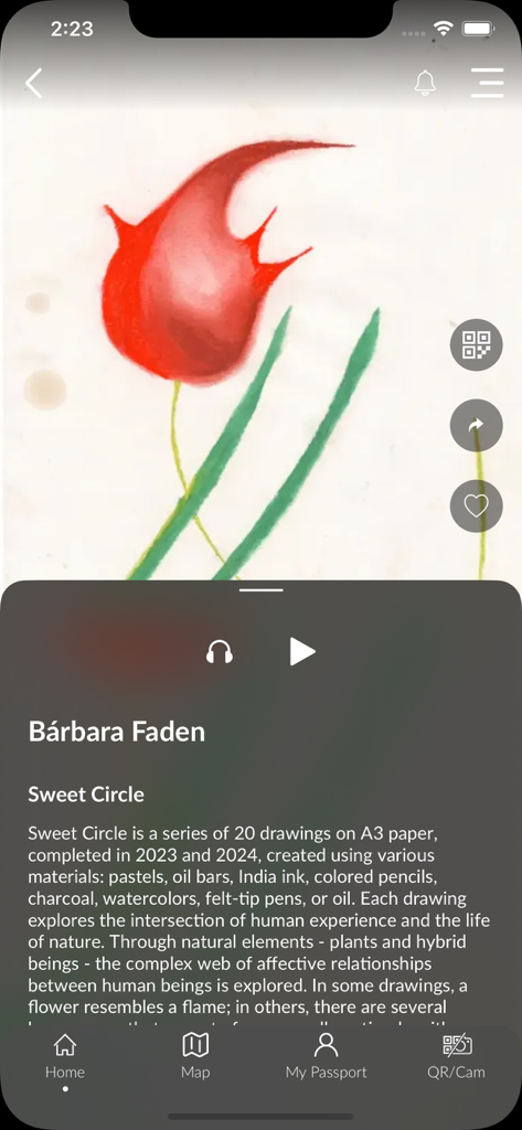 Fundação Altice - Detalhes da obra de arte Sweet Circle de Barbara Faden no aplicativo Fundação Altice