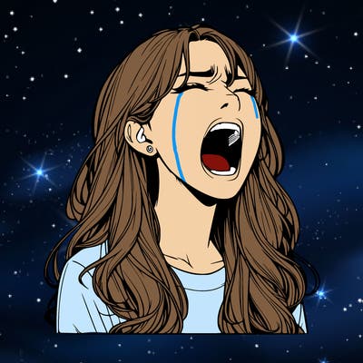 screaming realistic, girl