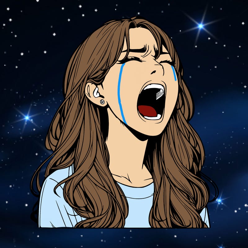 screaming realistic, girl