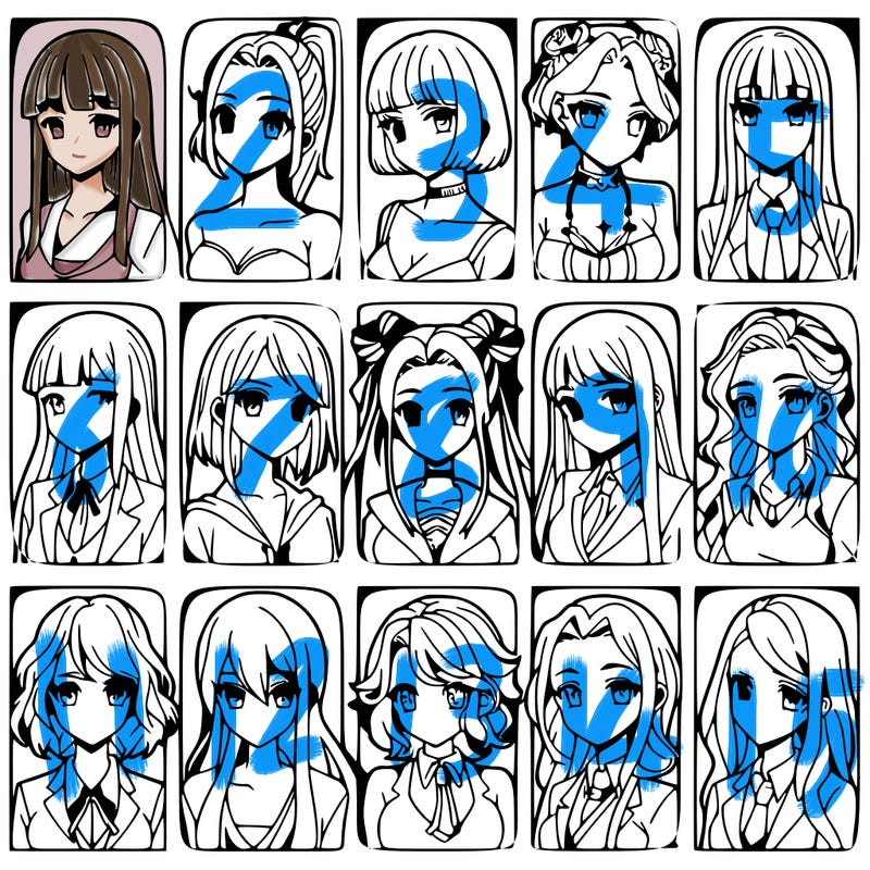 girls that look diffrent anime